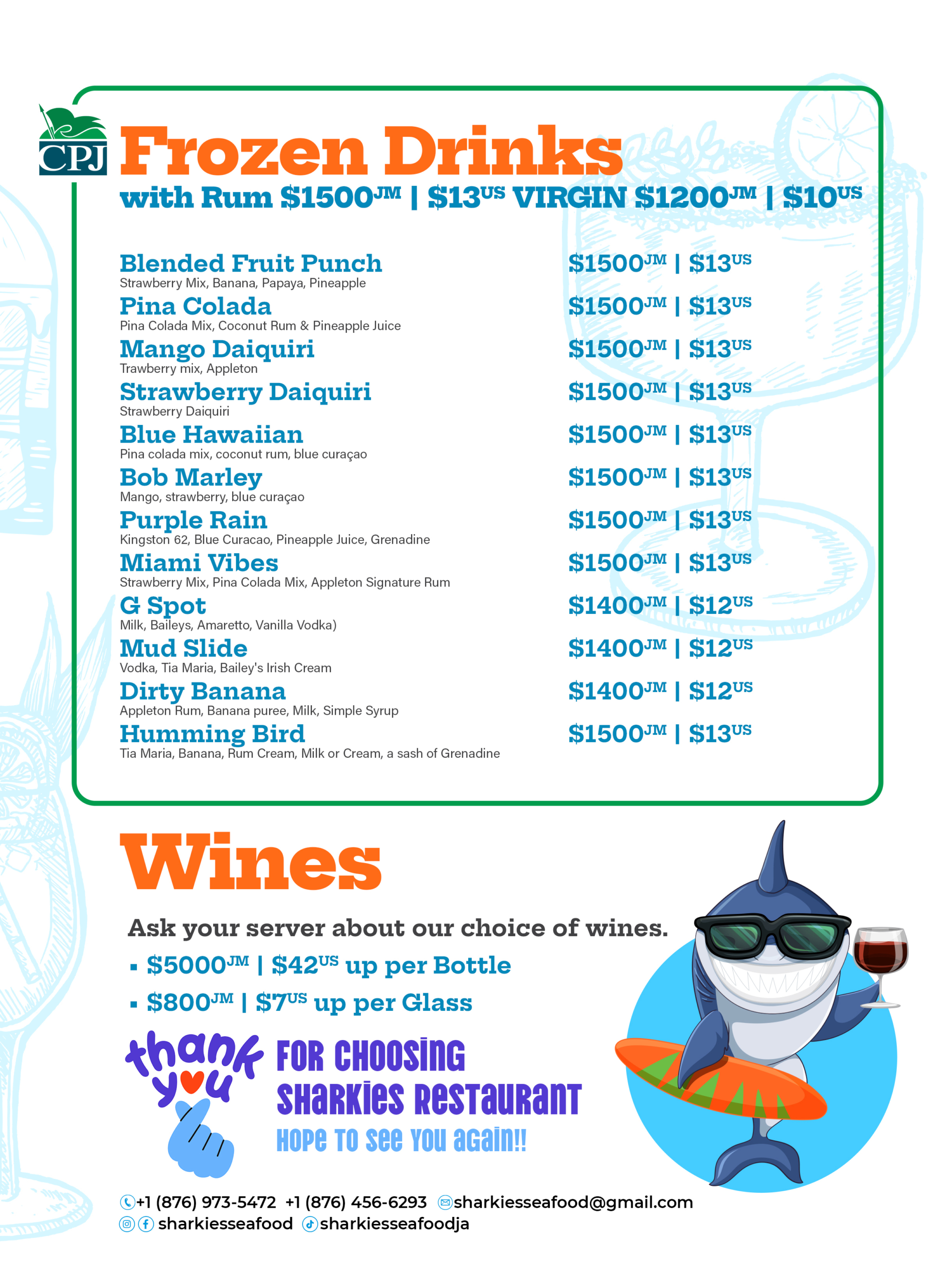Sharkies Menu Design 2024 Drinks 02