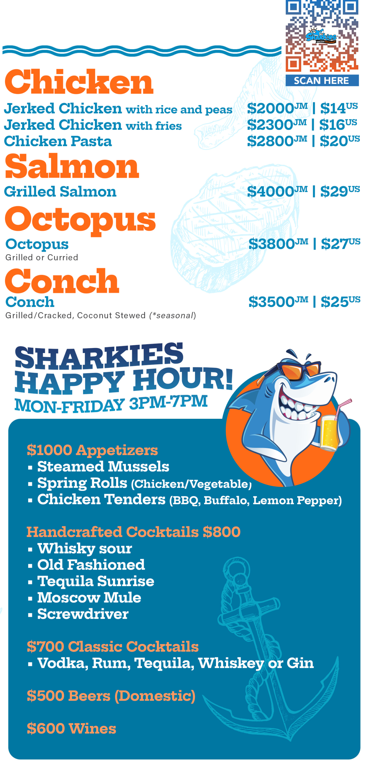 Sharkies Menu Design 3
